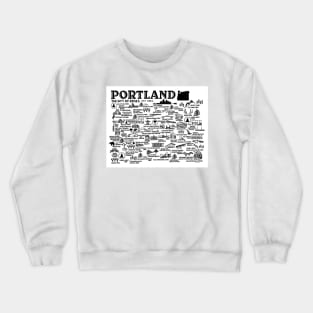 Portland Oregon Map Crewneck Sweatshirt